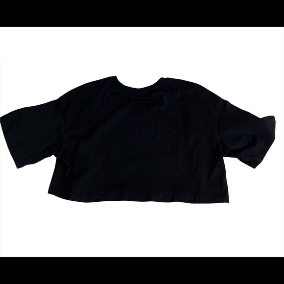 Shein Black Crop Top w/Skateboarding Skeletons - Picture 6 of 6